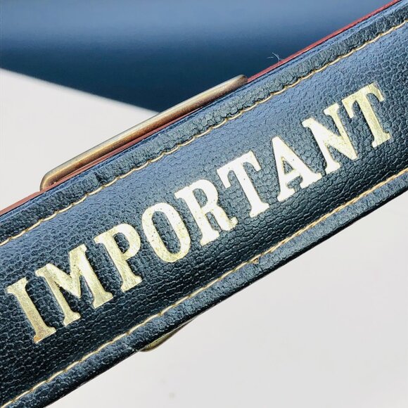 Vintage Oversized Wood and Leather Clothespin IMPORTANT Memo Paperclip: Denmark - Picture 3 of 11